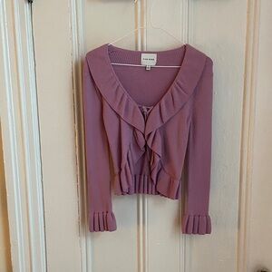 Pink Rose Women's Lavender Ruffle Blouse